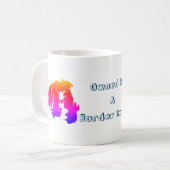 Eigendom van een Border Collie Funny Dog Koffiemok (Voorkant links)