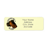 Eigendom van een Boxer Dog Address Label (Voorkant)