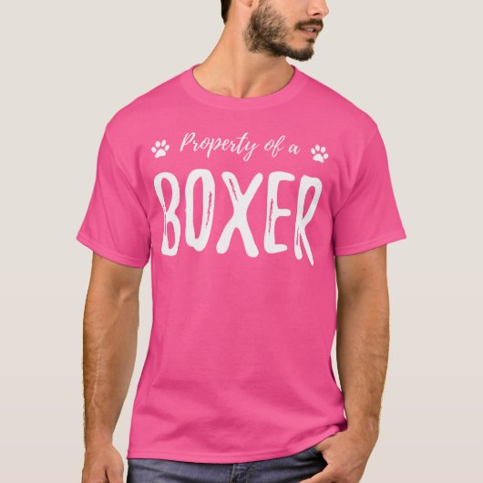 Eigendom van een Boxer Funny Dog Lovers GIF T-shirt (Voorkant)