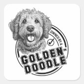 Eigendom van een Goldendoedel Vierkante Sticker (Voorkant)