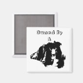 Eigendom van een grens Collie Cute Dog Magneet (Voorkant / Achterkant)