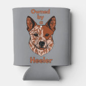 Eigendom van een Heeler (Rood) Blikjeskoeler (Achterkant)