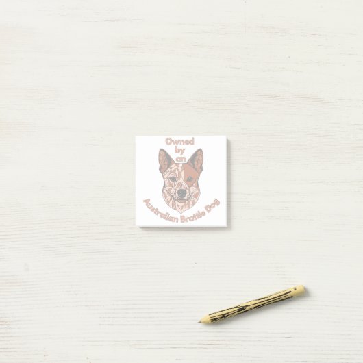 Eigendom van een Heeler (Rood) Post-it® Notes (Op bureau)