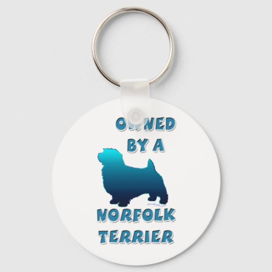 Eigendom van een Norfolk Terrier Sleutelhanger (Voorkant)
