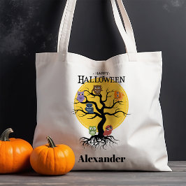 Eigendom van een Spooky Tree Halloween Tote Bag