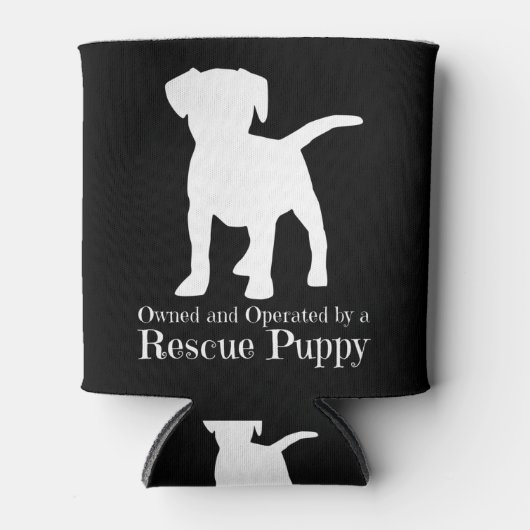 Eigendom van en gebruikt door een reddingspydog blikjeskoeler (Voorkant)