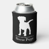 Eigendom van en gebruikt door een reddingspydog blikjeskoeler (Blikje Achterkant)