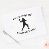 Eigendom van Football Dept Vierkante Sticker (Envelop)
