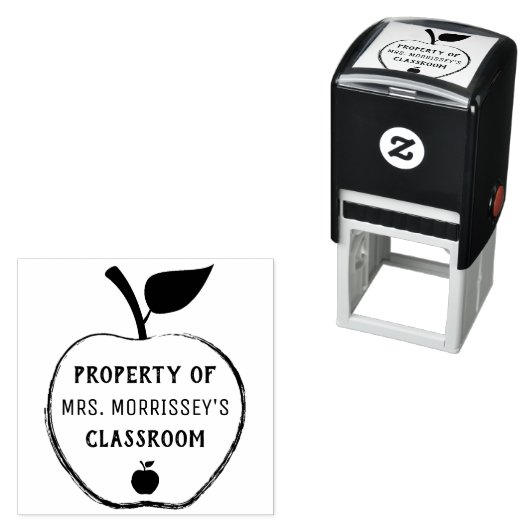 eigendom van | Gepersonaliseerd | Apple Zelfinktende Stempel (In situ)