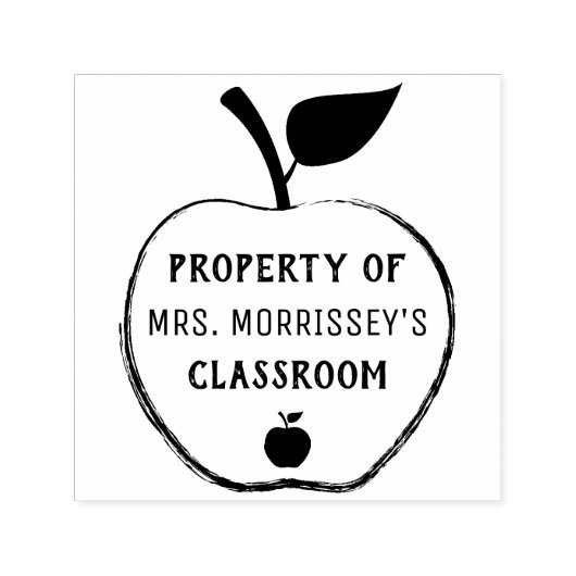 eigendom van | Gepersonaliseerd | Apple Zelfinktende Stempel (Design)