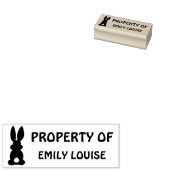 Eigendom van gepersonaliseerde Bunny Silhouette Ki Rubberstempel (Gestempeld)