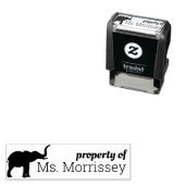 Eigendom van gepersonaliseerde olifant  zelfinktende stempel (In situ)