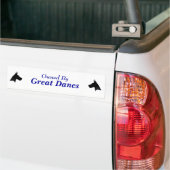 Eigendom van grote Denen Bumpersticker (Op Truck)