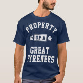 Eigendom van Grote Pyreneeën Grappige Pyreneeën Ho T-shirt (Voorkant)