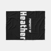 Eigendom van Heather Grappige Bachelor Cadeaus Voo Fleece Deken (Voorkant (Horizontaal))