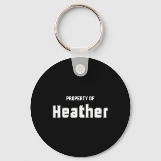 Eigendom van Heather Grappige Bachelor Cadeaus Voo Sleutelhanger (Voorkant)