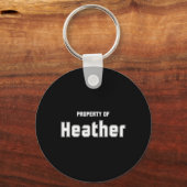 Eigendom van Heather Grappige Bachelor Cadeaus Voo Sleutelhanger (Voorkant)