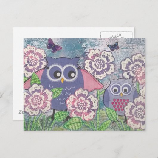 Eigendom van het briefkaart bloemen (Voorkant / Achterkant)