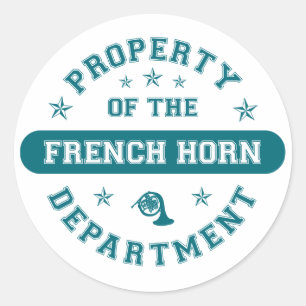 Eigendom van het Franse departement Horn Ronde Sticker