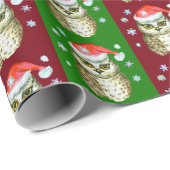 Eigendom van het kerstpatroon van Santa Hats, rood Cadeaupapier (Rol Hoek)