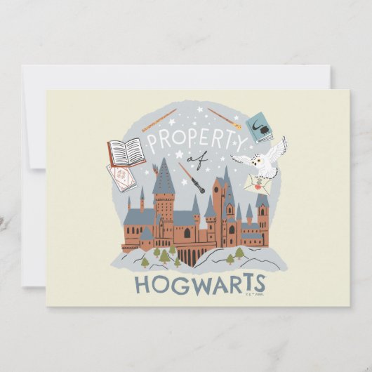 Eigendom van Hogwarts Cartoon Grafiek Kaart (Voorkant)