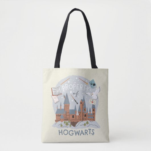 Eigendom van Hogwarts Cartoon Grafiek Tote Bag (Voorkant)