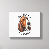 Eigendom van iemand Basset Hound Canvas Afdruk (Voorkant)