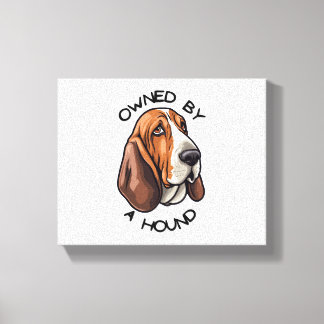 Eigendom van iemand Basset Hound Canvas Afdruk