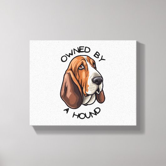 Eigendom van iemand Basset Hound Canvas Afdruk (Voorkant)
