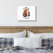 Eigendom van iemand Basset Hound Canvas Afdruk (Insitu (Slaapkamer))