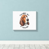 Eigendom van iemand Basset Hound Canvas Afdruk (Insitu (Houten vloer))