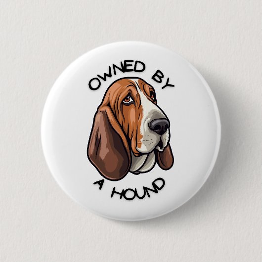Eigendom van iemand Basset Hound Ronde Button 5,7 Cm (Voorkant)