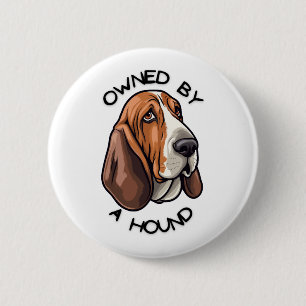 Eigendom van iemand Basset Hound Ronde Button 5,7 Cm