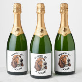 Eigendom van iemand Basset Hound Sparkling Wijnetiket (Flessen)