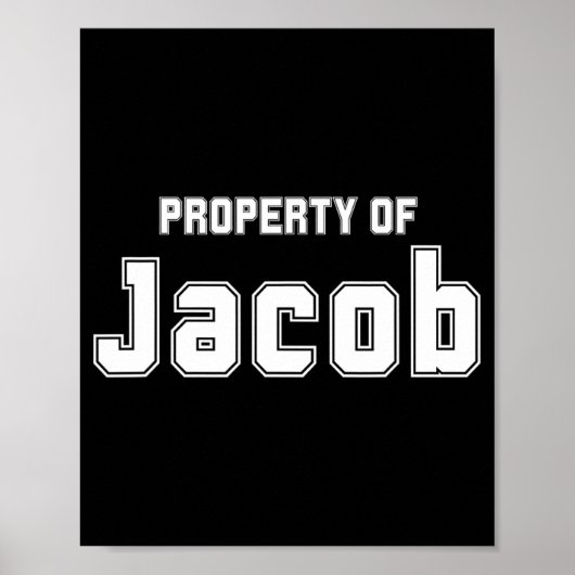 Eigendom van Jacob Grappige Bachelorette Cadeaus V Poster (Voorkant)