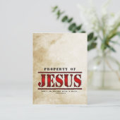 Eigendom van Jezus Briefkaart (Staand voorkant)