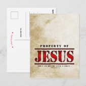 Eigendom van Jezus Briefkaart (Voorkant / Achterkant)