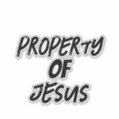 'Eigendom van Jezus' Inspirerend Christelijk Gesch Sticker (Voorkant)