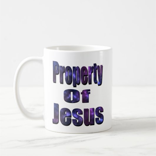 eigendom van Jezus, religieuze Logo, Koffiemok (Links)