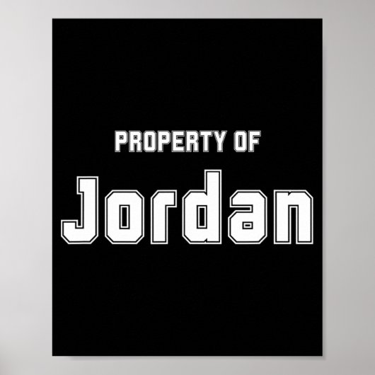 Eigendom van Jordan Funny Bachelorette Cadeaus voo Poster (Voorkant)