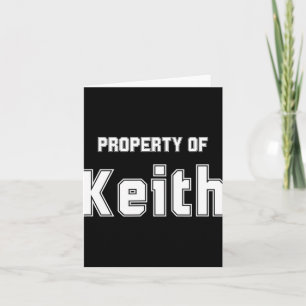 Eigendom van Keith Funny Bachelorette Cadeaus voor Kaart