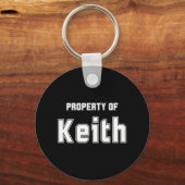 Eigendom van Keith Funny Bachelorette Cadeaus voor Sleutelhanger (Voorkant)