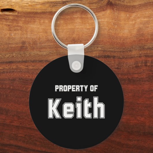 Eigendom van Keith Funny Bachelorette Cadeaus voor Sleutelhanger (Voorkant)