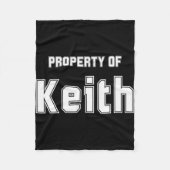 Eigendom van Keith Grappige Bachelorette Cadeaus V Fleece Deken (Voorkant)