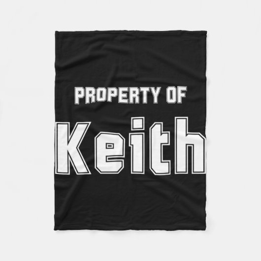 Eigendom van Keith Grappige Bachelorette Cadeaus V Fleece Deken (Voorkant)