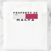 Eigendom van Malta Ovale Sticker (Tas)