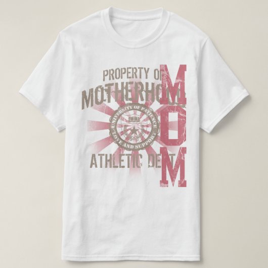 Eigendom van Motherhood Athletic dept. Moeder T-sh T-shirt (Design voorkant)