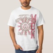 Eigendom van Motherhood Athletic dept. Moeder T-sh T-shirt (Voorkant)