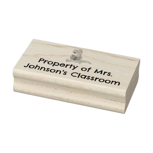Eigendom van Mrs Johnson's klaslokaal Schattige Di Rubberstempel (Stempel)