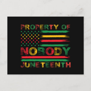 Eigendom van niemand Juneteenth Amerikaanse vlag Briefkaart
